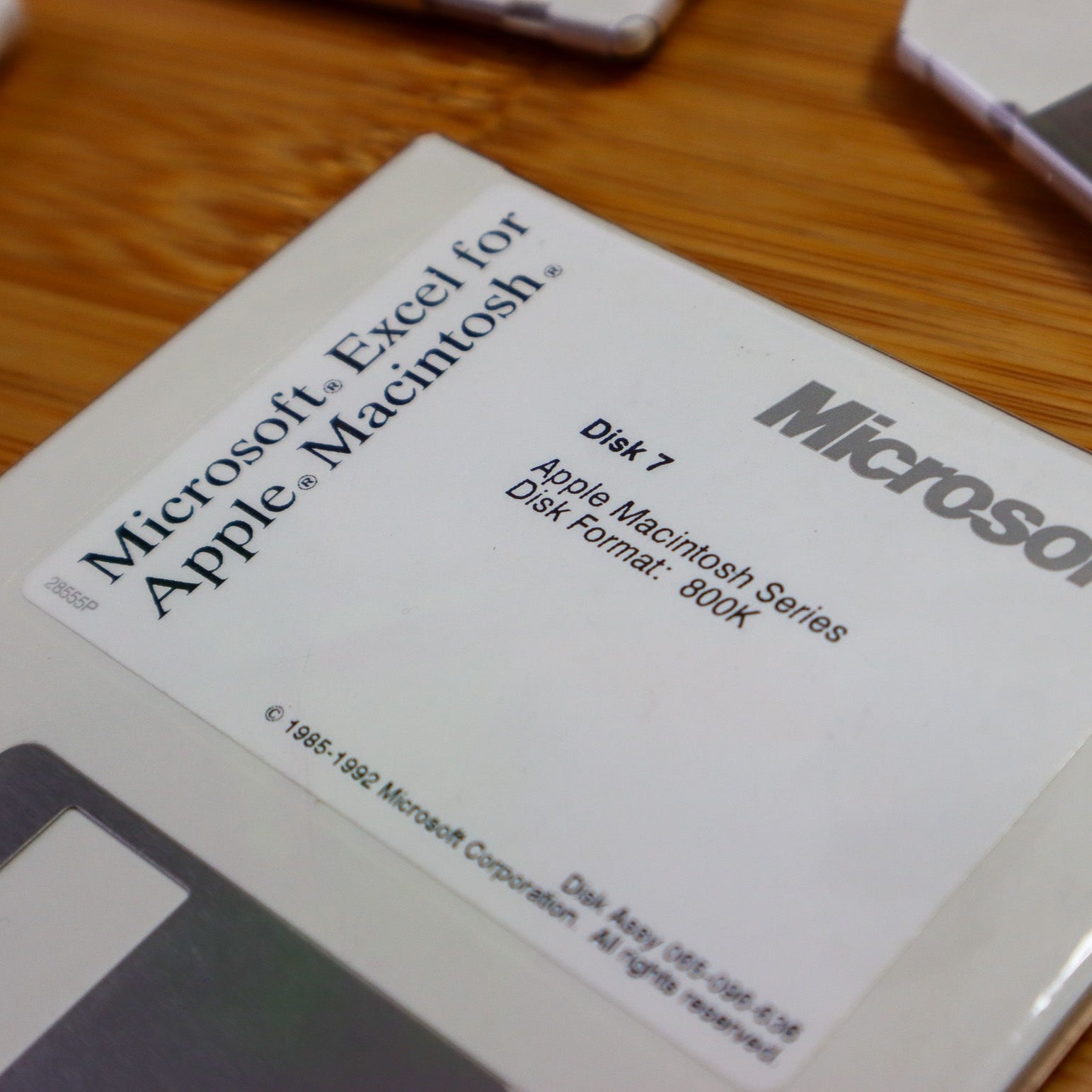 Floppy Disk Coasters Made From Real Floppy Disks / Beige Excel / 7-Pack / TC_M