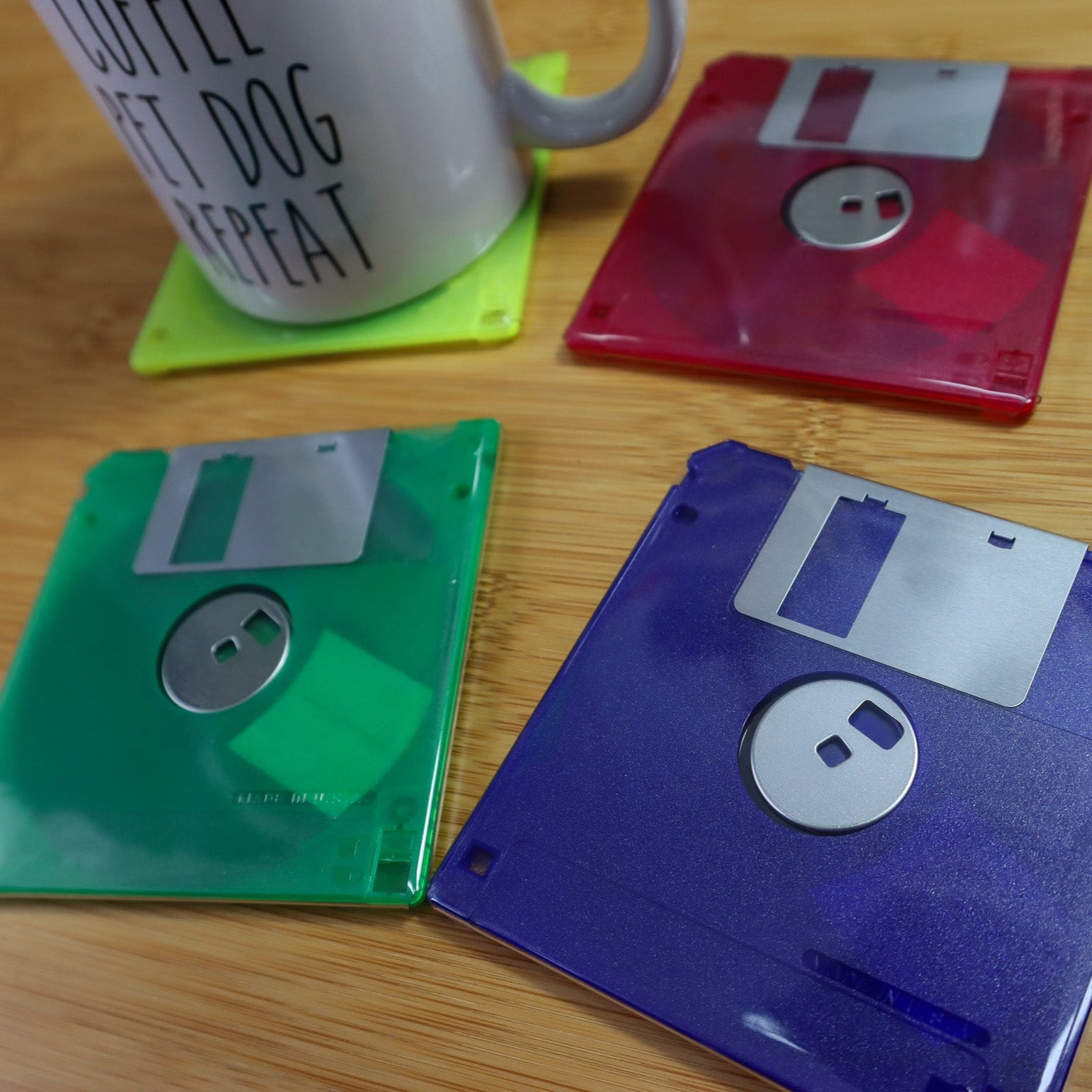 Floppy Disk Coaster Set