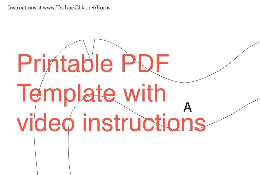 Loki Horns Template Easy Printable PDF for Foam TechnoChic Loki Horns Template Easy Printable PDF for Foam TechnoChic