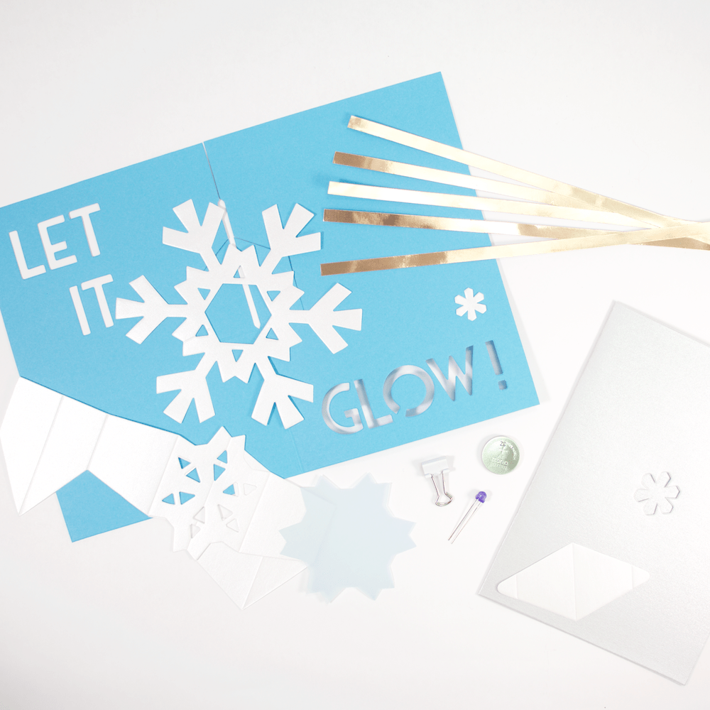 DIY Light-Up Pop-Up Card Kit - Snowflake