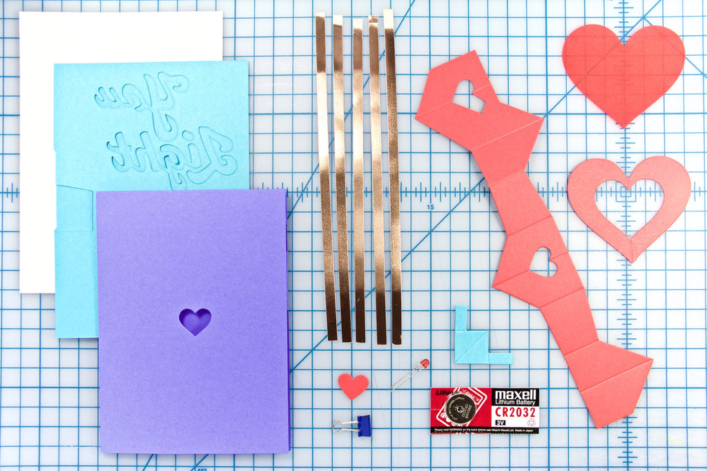 DIY Light-Up Pop-Up Card Kit - Heart