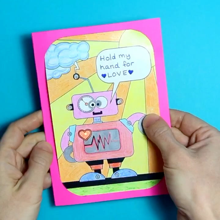 Light-Up Robot Card Template