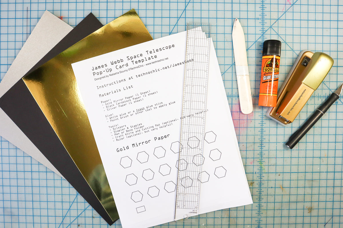 James Webb Space Telescope Pop-Up Card Template