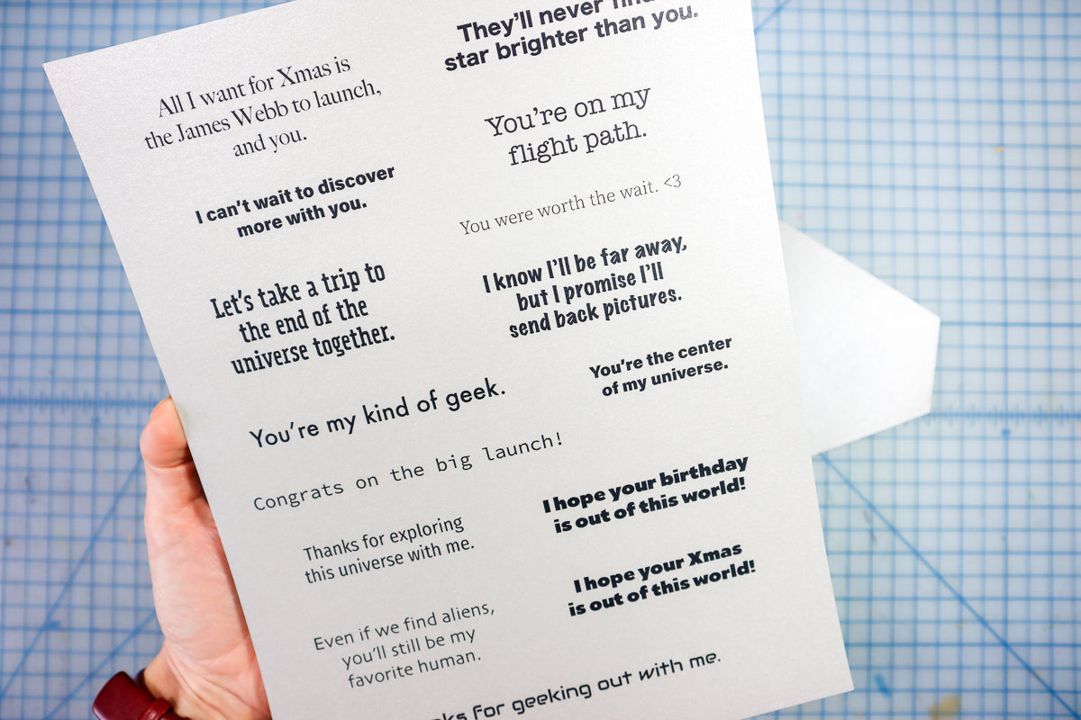 James Webb Space Telescope Pop-Up Card Template