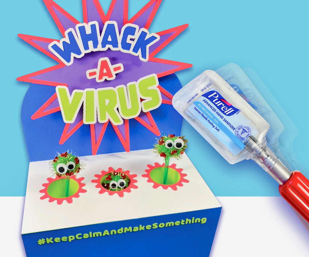 "Whack-A-Virus" DIY Cardboard Whack-A-Mole style Game
