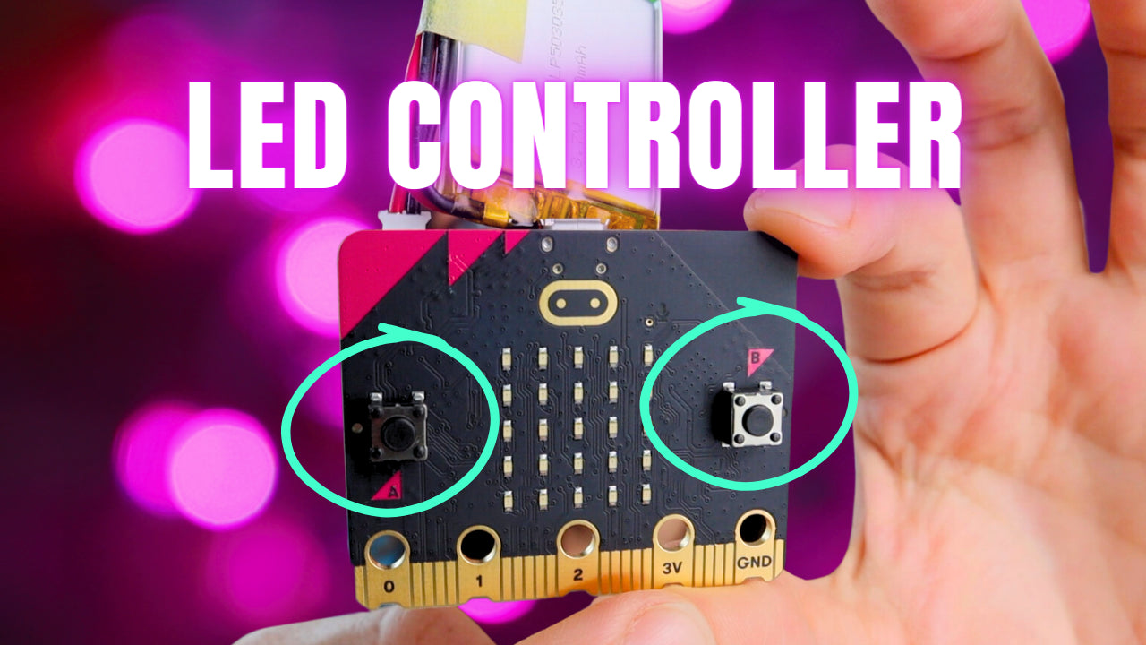 Controlling NeoPixels with Buttons on micro:bit (06)