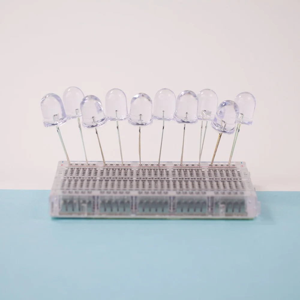 (250 Pack) 10 MM Fast-Flashing Clear RGB LEDs