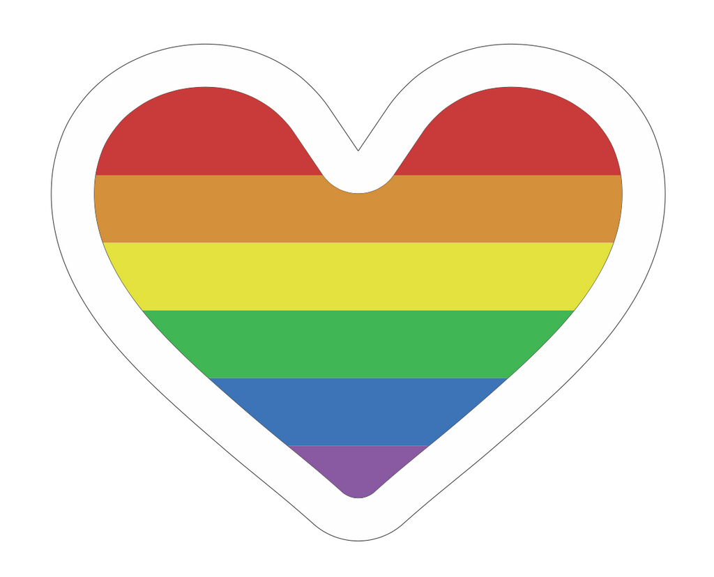 Rainbow Heart .SVG File