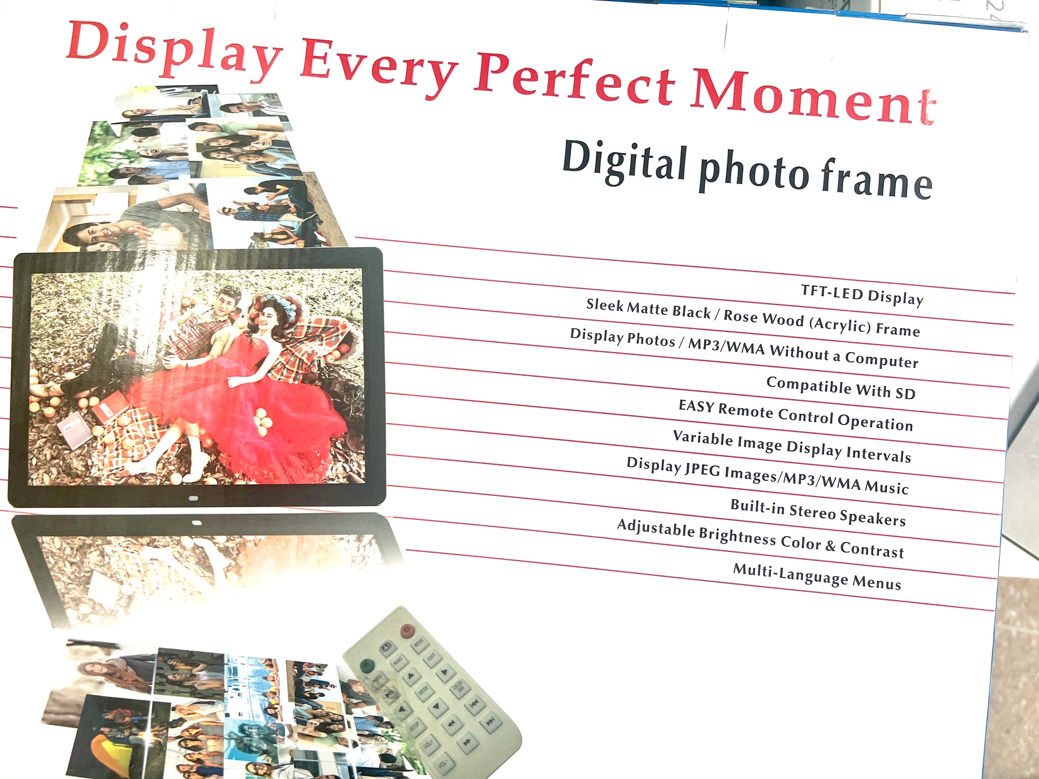 NEW 17'' Digital Photo Frame / Monitor for Raspberry Pi
