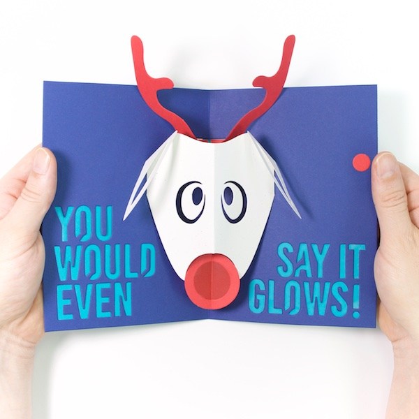 DIY Light-Up Pop-Up Card Kit - Rudolph