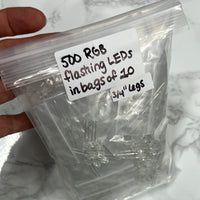 500 RGB Fast Flashing LEDs in bags of 10
