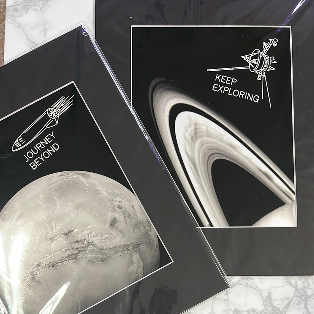 Space Print Set (Both Prints)- Saturn/Voyager and Mars/SpaceX