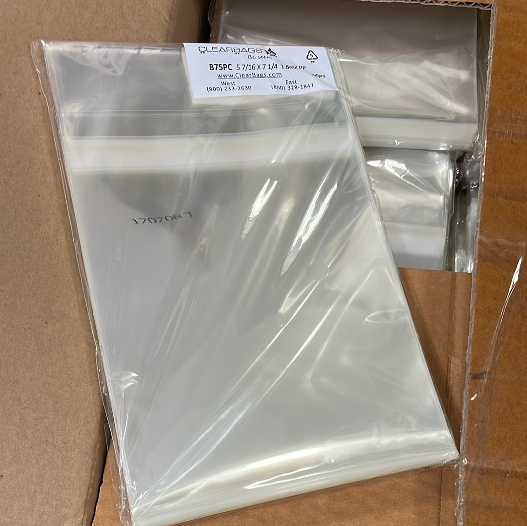 7 7/16 x 7 1/4 Crystal Clear Protective Closure Bags (100 bags)